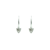 Silver hoops with crest